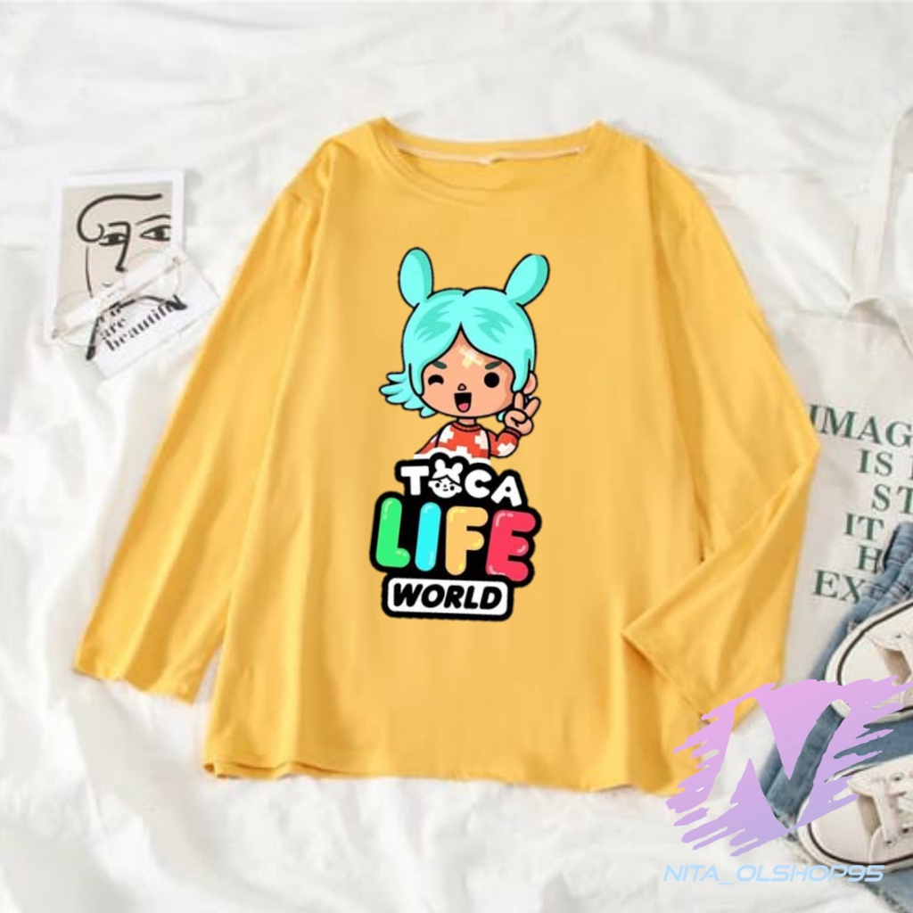 kaos toca boca kaos anak lengan panjang toca life wolrd permainan anak