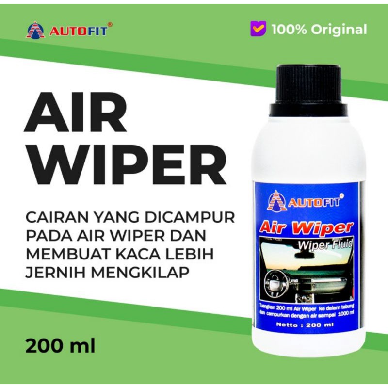 Air wiper / wiper fluid adalah cairan pembersih kaca mobil yang lebih baik dan bersih