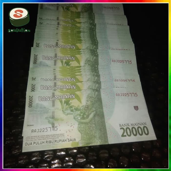 Uang Mainan Pecahan 20.000 Rupiah