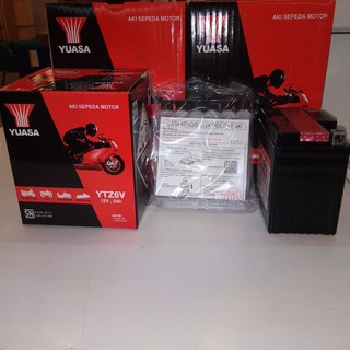 AKI MOTOR SATRIA FU VARIO 150 PCX SONIC 150 YUASA YTZ6V AKI MOTOR SATRIA FU VARIO 150 PCX SONIC 150 YUASA YTZ6V