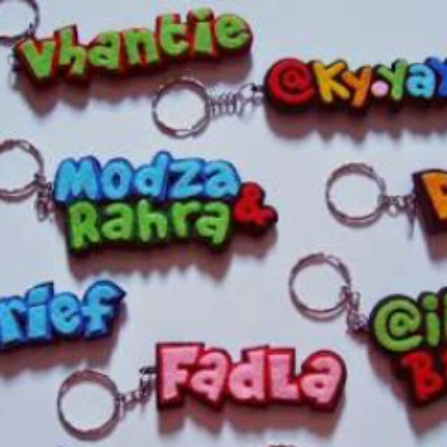 

GANTUNGAN KUNCI KAIN FLANEL / GANCI NAMA / NAME TAG / ID CARD