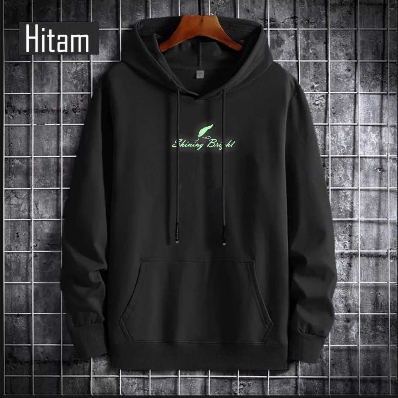 Shining Bright / Glow In The Dark - Jaket Sweater Hoodie Shining Bright - Sweater Hoodie Jumbo - Sweater Hoodie Pria - Sweater Hoodie Wanita - Sweater Hoodie Shining Bright Glow In the Dark ( Menyala Ditempat Gelap )