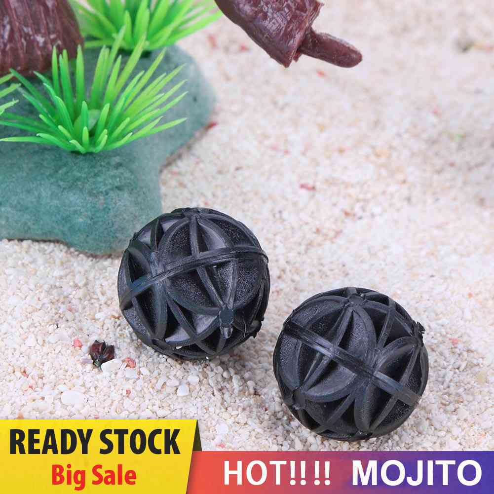 10Pcs Bola Filter Bio-Ball Warna Hitam Untuk Akuarium