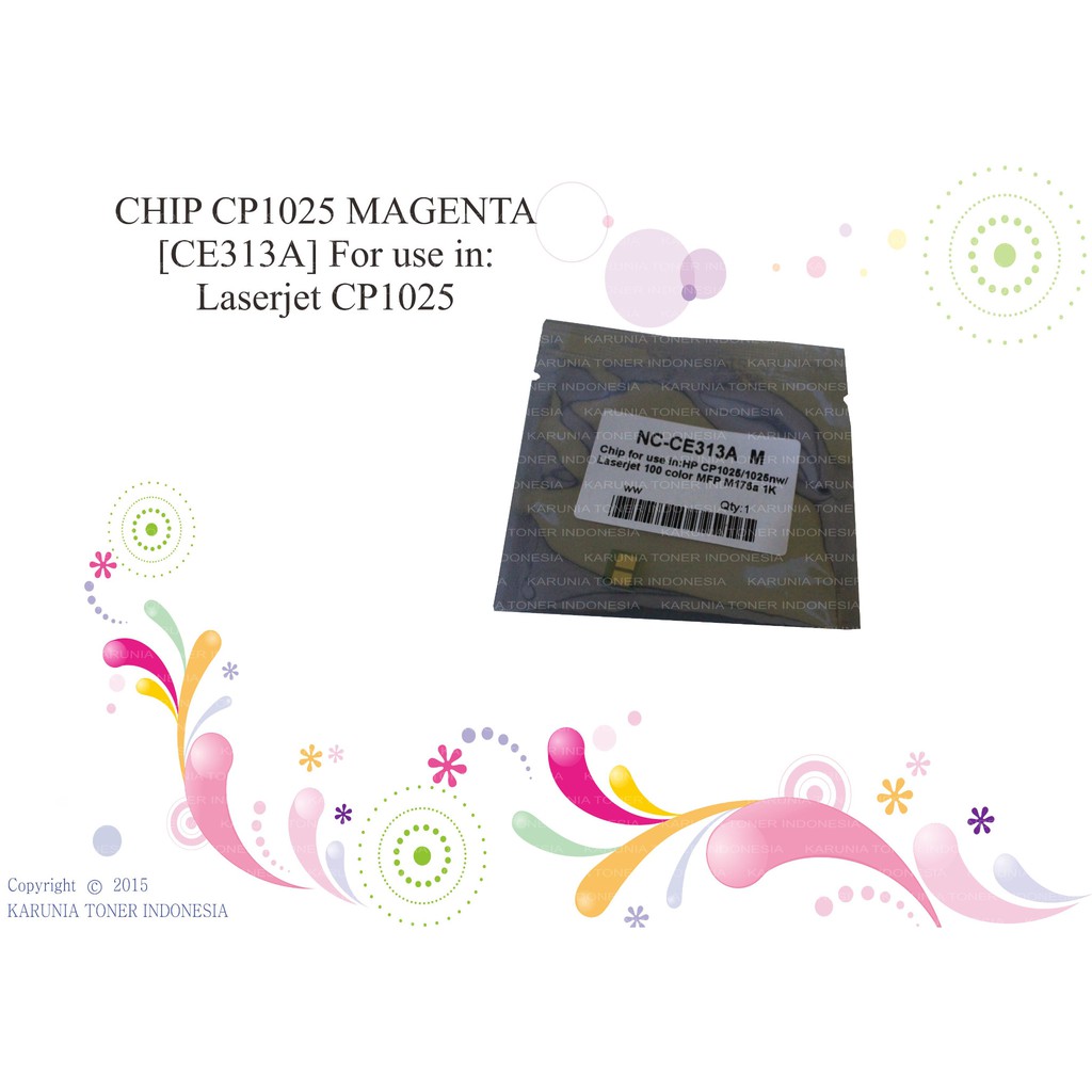 Chip Toner CE313A Magenta Laserjet CP1025 M175 Pro100