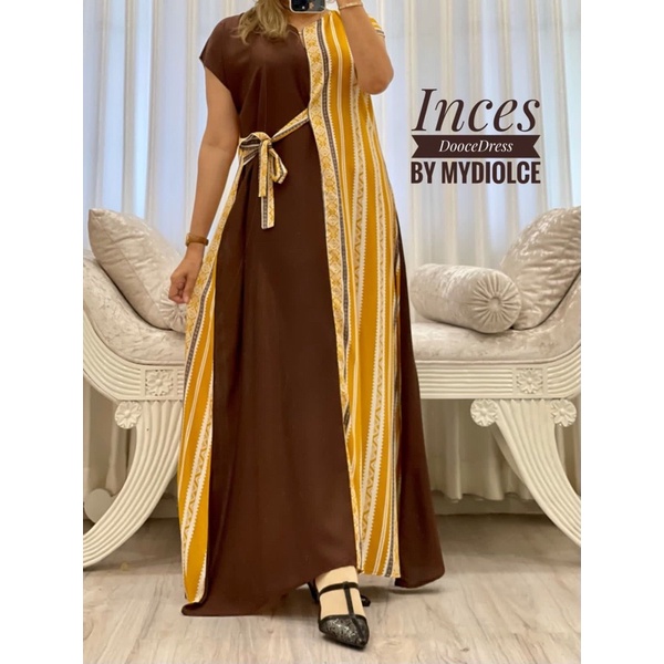 Daster Arab DOLCE INCES Original Label Dress Rayon Super-ERNILA: COKLAT KUNIN