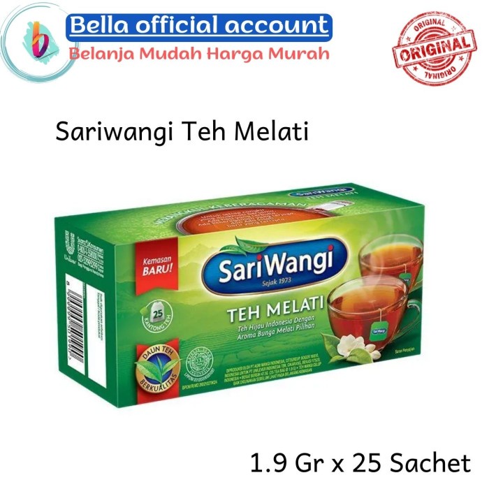 

SARIWANGI Teh Melati Jasmine 1.9gr x 25 's Kantong Teh