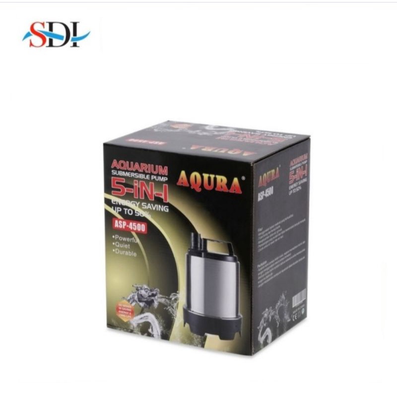 pompa celup air aquarium kolam Aqura asp 4500 stainless