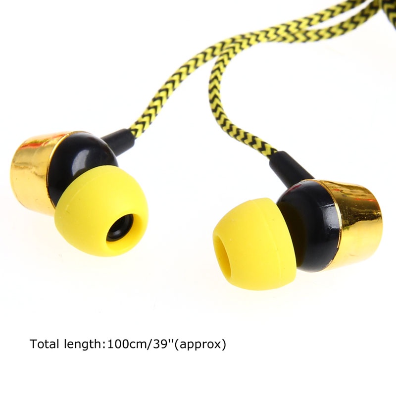 Zzz Earphone Headphone In-Ear 3.5mm Dengan Mic Braided Headset Untuk Telepon New