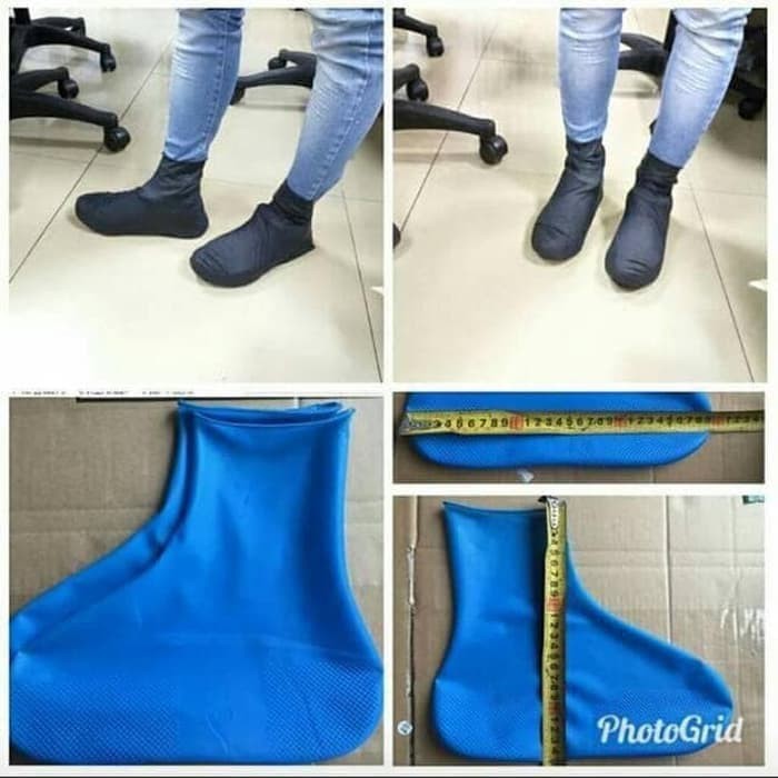 Cover Shoes Waterproof tinggi Hitam