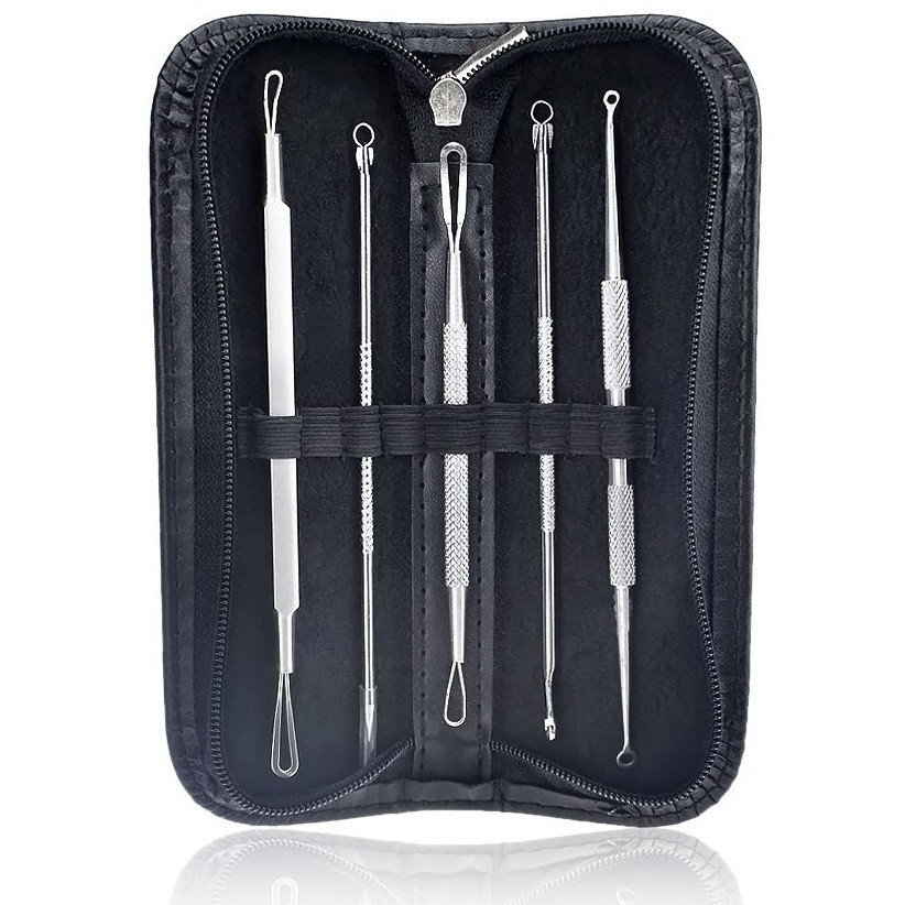 Grab medan Biutte.Co Face Care Stainless Steel Skin Acne Pimple Remover Kit - FZ5-2