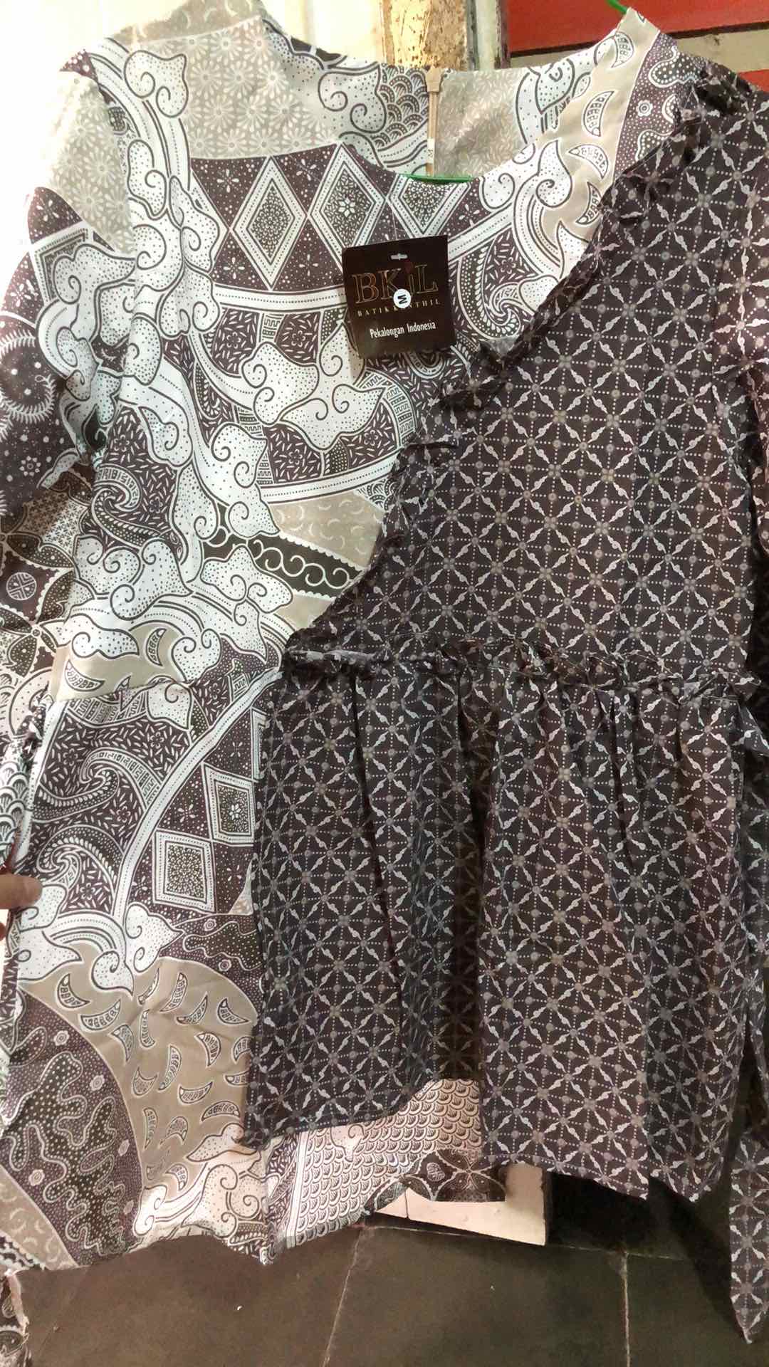 Tey-17 Batik Wanita Asj Sa Hrb026 Kenongo Kemeja Tosca Pendek