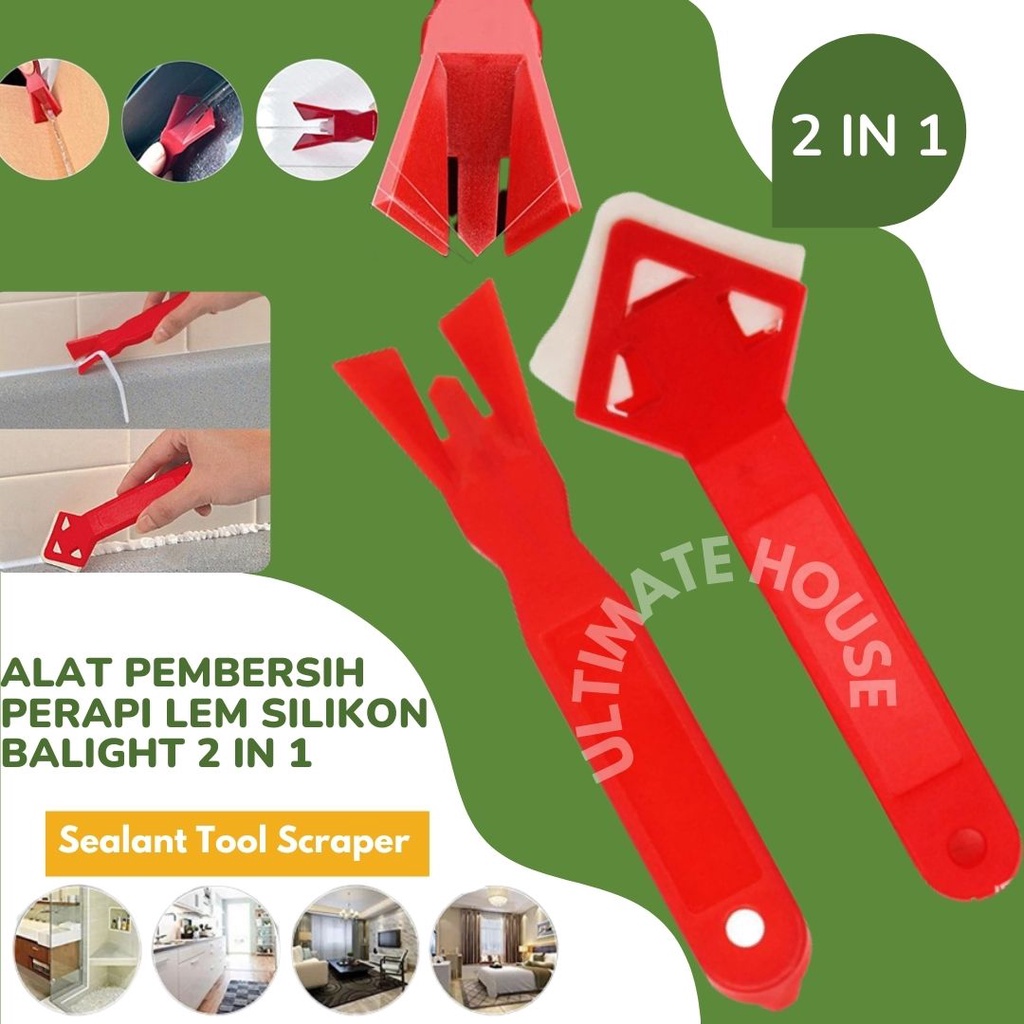 Alat Pembersih Perapi Lem Silikon Sealant Tool Scrap 2 in 1 Terlaris