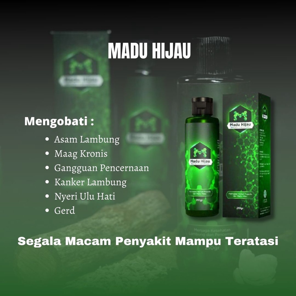 Madu Hijau Mengobati Sakit Maag Asam Lambung Gerd Mual Kembung / Kesehatan Lambung Asli 100% Origina