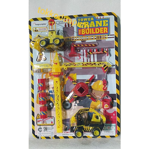 mainan anak tower CRANE the Builder