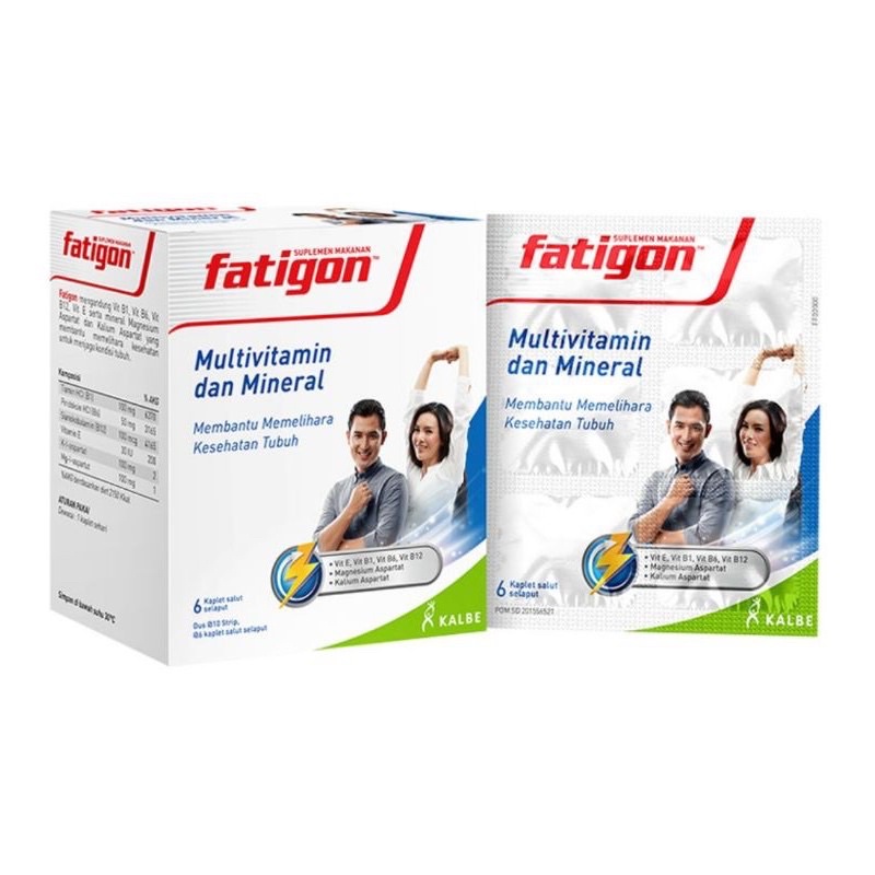 Fatigon multivitamin dan mineral | Fatigon spirit multivutamin dan mineral strip isi 6 tablet
