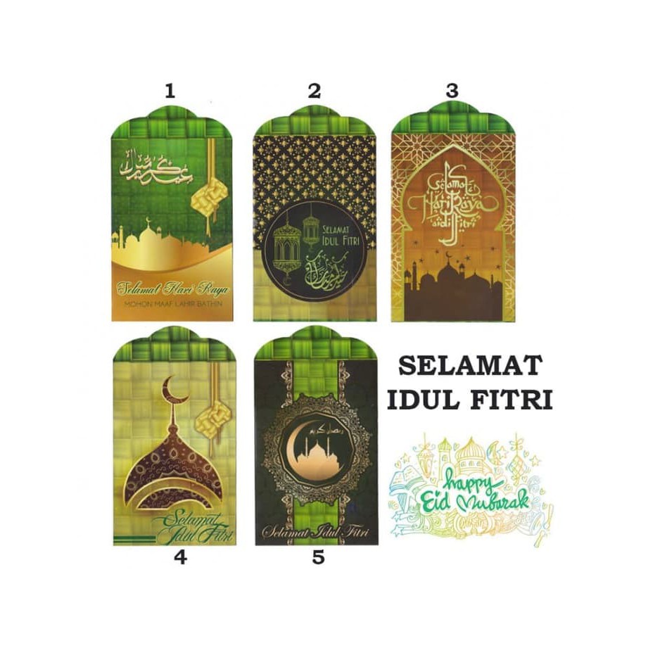 

TERBARU Amplop/ Angpao Lebaran Idul Fitri Luxury Isi 8 Pc (Medium) - HO3411W B0095