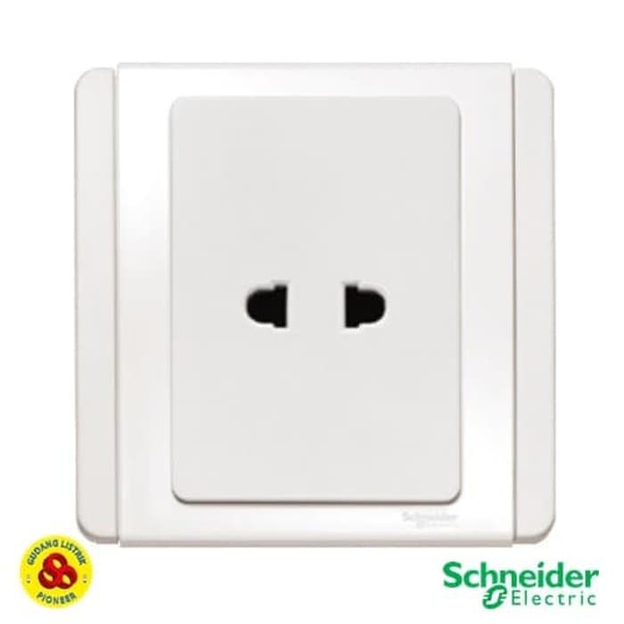 SCHNEIDER Stop Kontak Universal 2Pin NEO E3426US WW 2 Pin Socket White