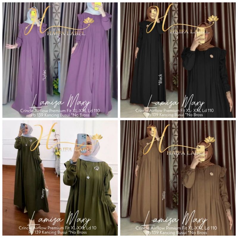 LAMISA MAXY ORIGINAL PRODUK BY HAIFA (100% REAL PICT ORI BERLABEL HAIFA)
