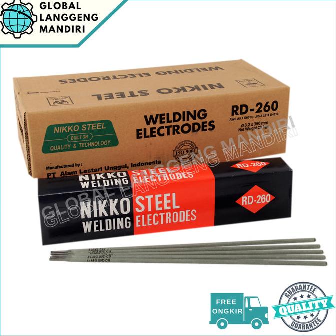 Kawat Las Nikko RD260 2.6mm (5KG) / RD 260 2.6 MM STEEL