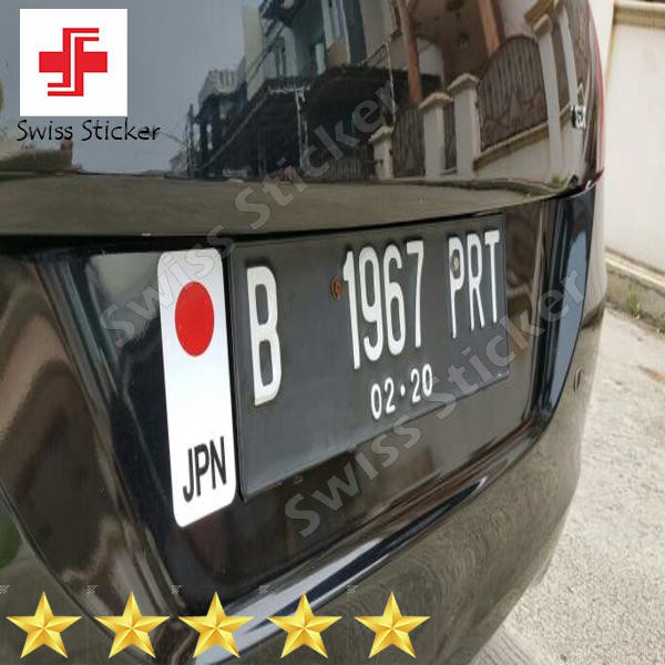 Murah stiker bendera Jepang untuk samping plat nomor. JDM banget gan Keren