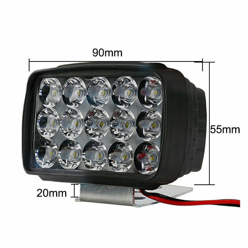 (Happy) Lampu Sorot 15 Led 1000lm Untuk Motor Atv Utv Skuter