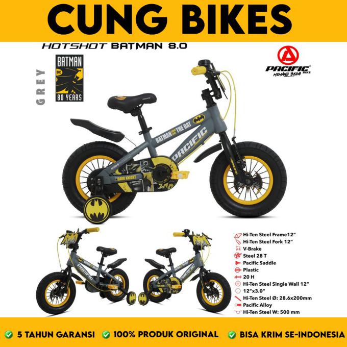 Sepeda Anak Bmx 12 16 18 Inch Pacific Hotshot Batman 8.0 Ban Jumbo - 12 Paradilachandra5