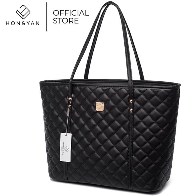 Honyan Tas Totebag Wanita Resleting Import Model Korea 2021 Terbaru - 0Mn5Ji0H3S