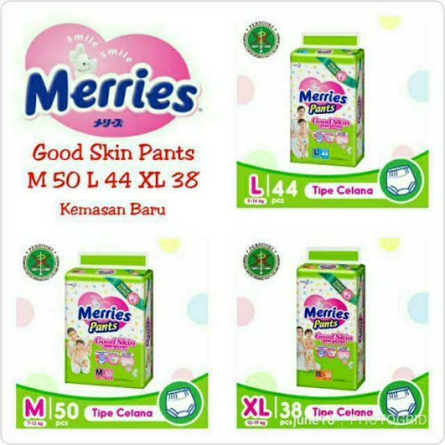 MERRIES PANTS GOOD SKIN M 50+4/M 50/XL 38/L 44 | Shopee Indonesia