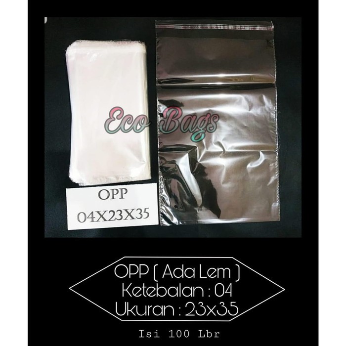 

Plastik OPP Seal Ukuran 23x35 / Plastik OPP Lem Kemasan Baju isi 100Lbr