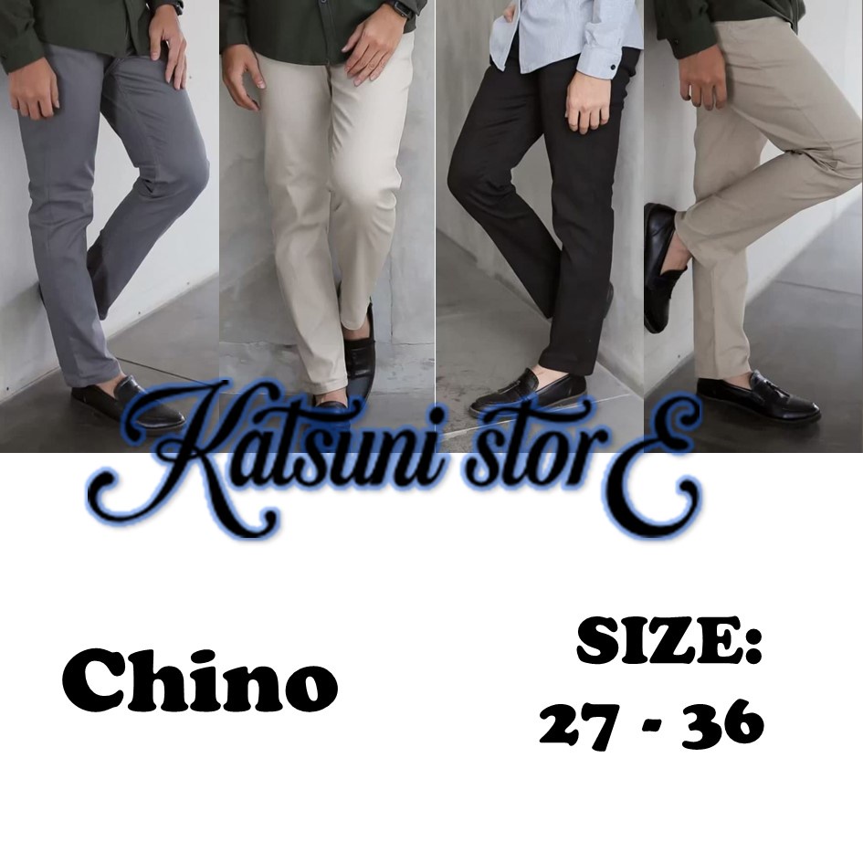 Celana Chino Pria / Cowok Skinny Zara Original Model Terbaru Nyaman dan Cocok Dipakai Bahan Tebal Be