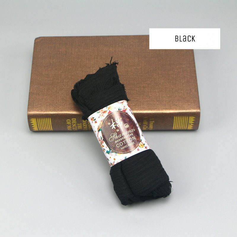 Crinkle Scarf 20 Warna / Crinkle hijab / Pashmina Rawis / Pashmina Crinkle-Black