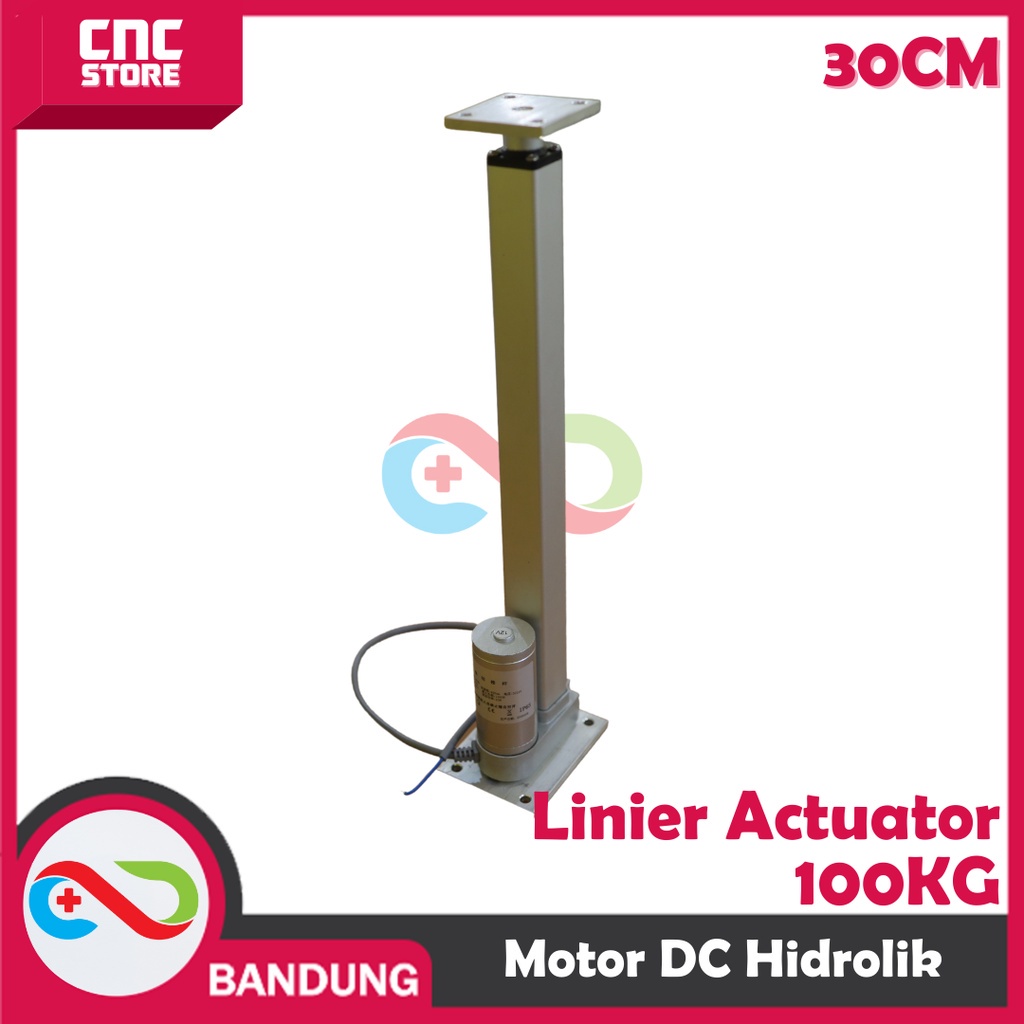 LINEAR ACTUATOR MOTOR DC 12V HIDROLIK HYDRAULIC 300MM 1000N 100KG 30CM