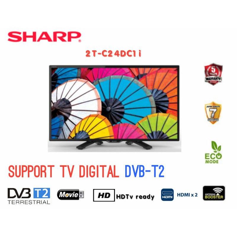 LED TV SHARP 2T-C24DC1i DIGITAL TV 24INCI SHARP DIGITAL TV SHARP AQUOS