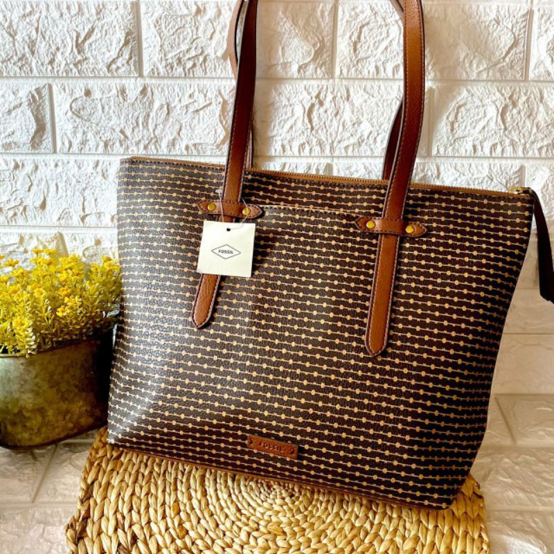 felicity tote black brown