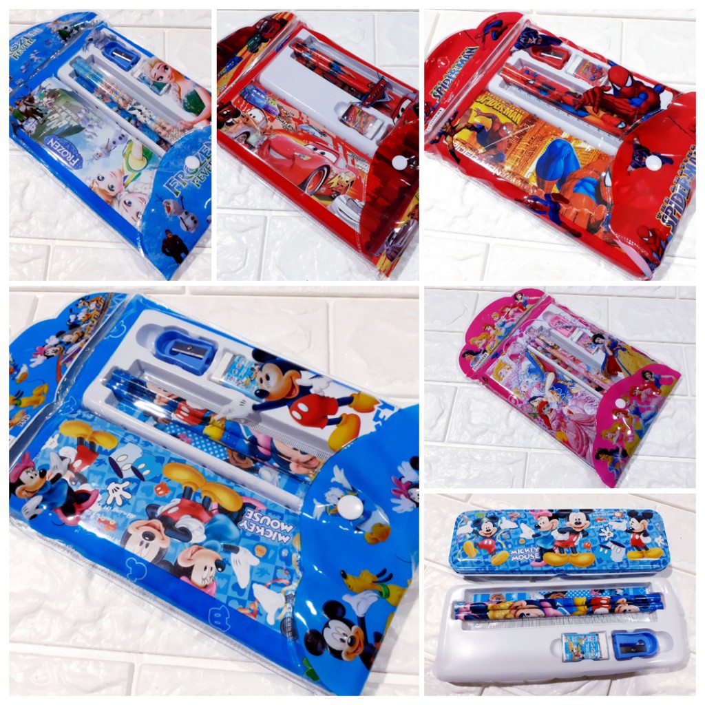 

AS888 - STUDY SET POUCH 6 IN 1 KARAKTER KARTUN MURAH