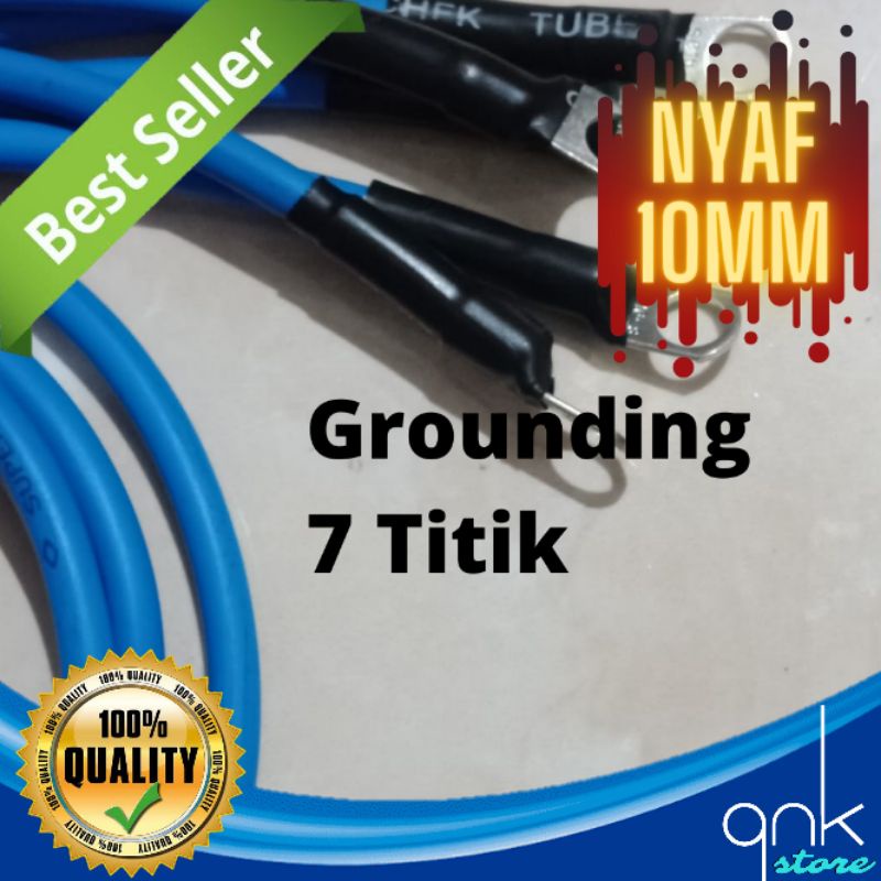 Kabel Grounding 7 Titik NYAF 10mm Biru Kabel Negatif Kabel Massa