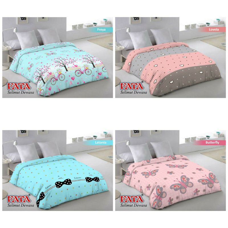 SELIMUT FATA MOTIF DEWASA (UK. 200x220) - LOVELA FREYA FLAMINGO LATONIA BUTTERFLY BILLABONG AMANDA