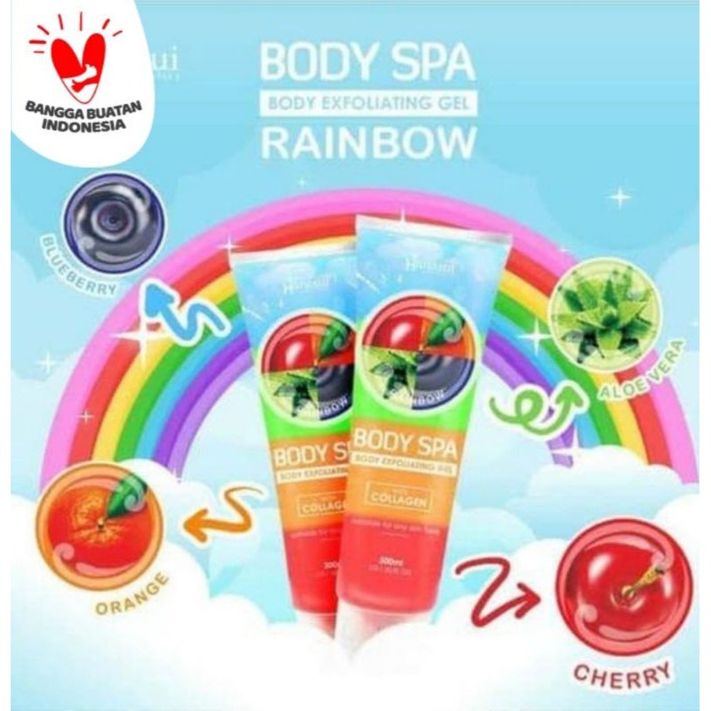 hanasui body spa exfloating gel peluntur daki rainbow