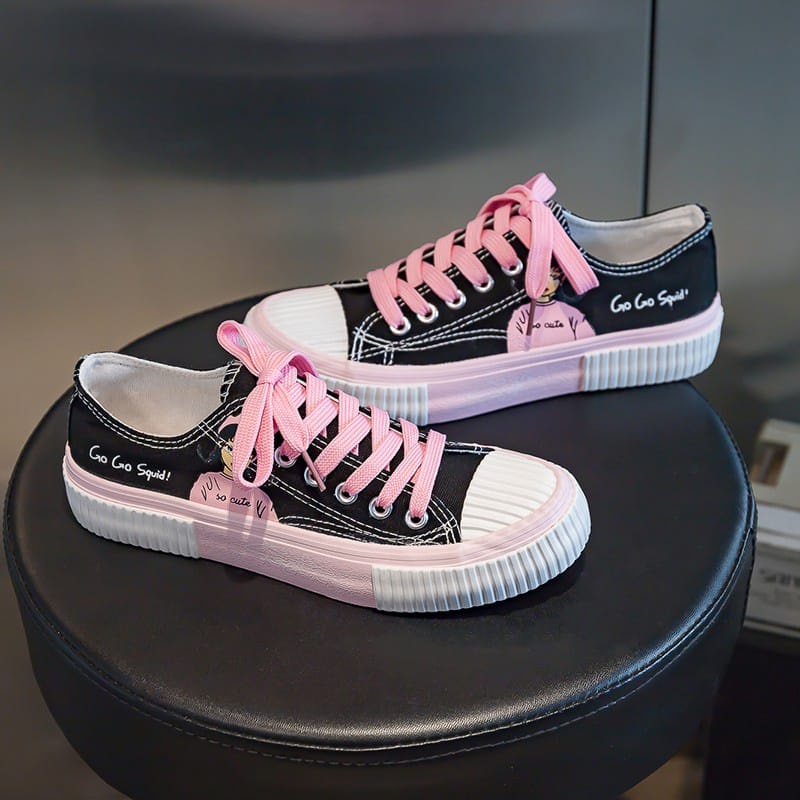 Sepatu Sneakers Wanita So cute Gogo Squid Kanvas-8