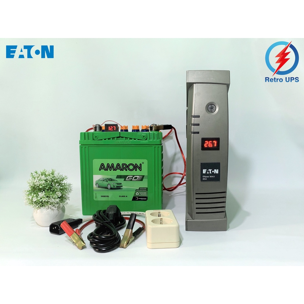 UPS Modifikasi Eaton Ellipse Max 850 24V Modif aki luar