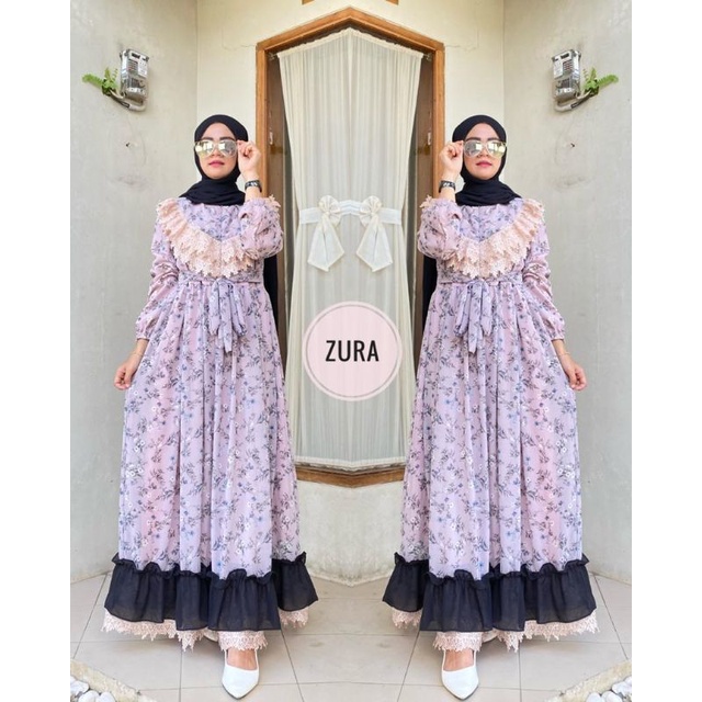 GAMIS BUNGA RENDA ZURA