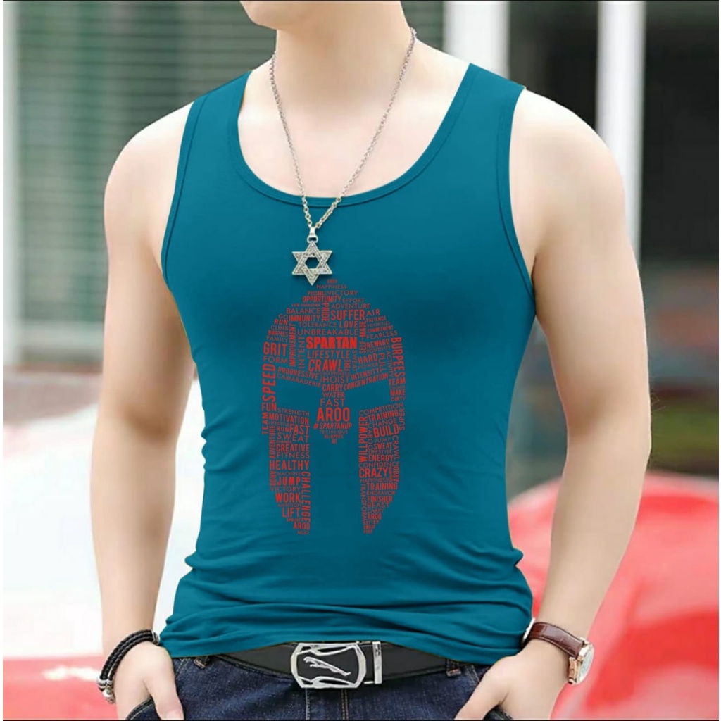 BISA COD /mukzhop -  SINGLET spartan  / singlet  / kaos dalan pria