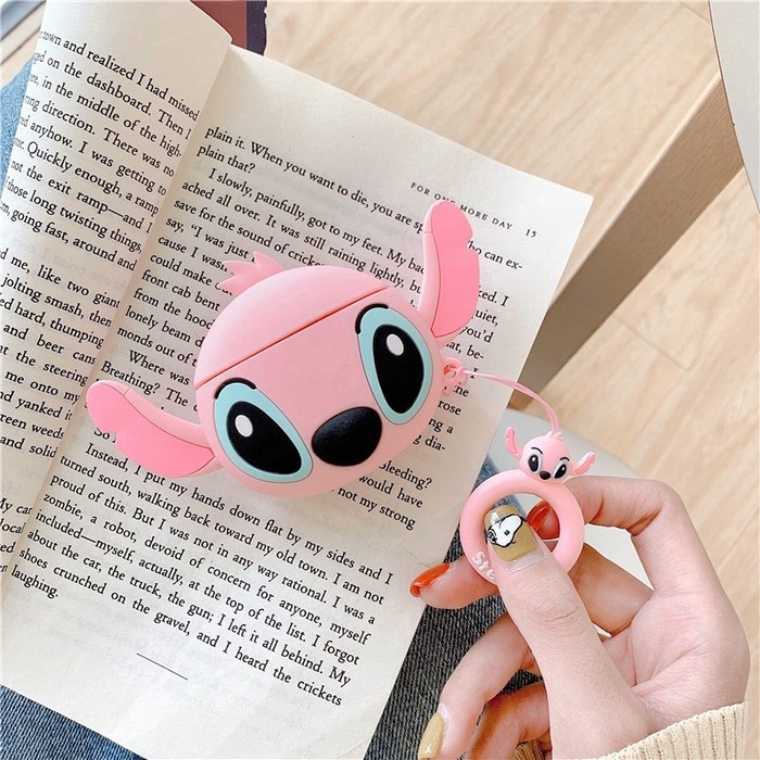 Case 3D Airpods Stitch Untuk Inpods12 Airpods Gen 1 2 Casing Premium Grosir