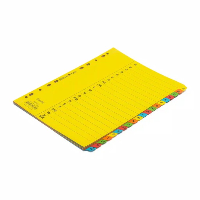 

Wow Bantex Divider Size A4 Pembatas Dokumen 20 Lembar - Index A-Z 6043 Trendi