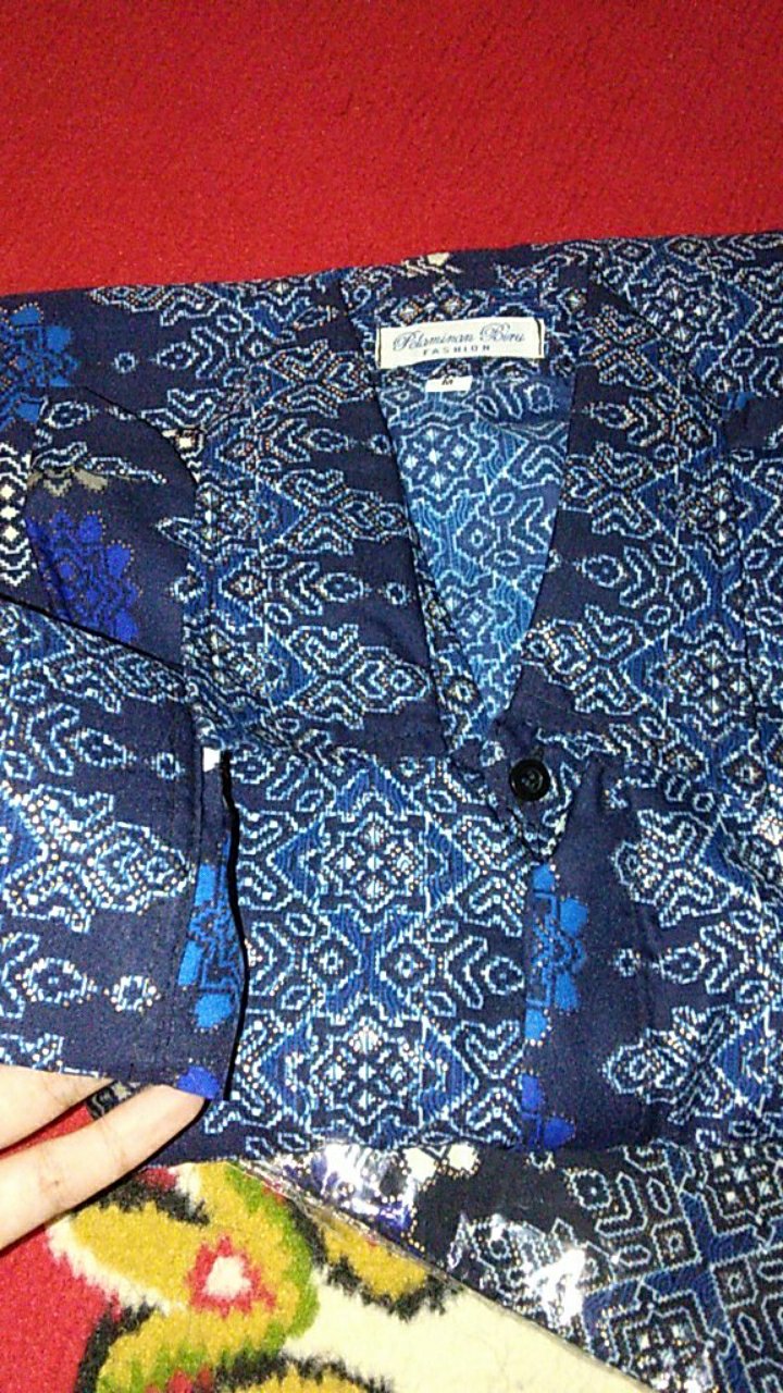 Couple Rok Dan Kemeja Toraja Navy 1 / Couple Rok Batik / Rok Pesta