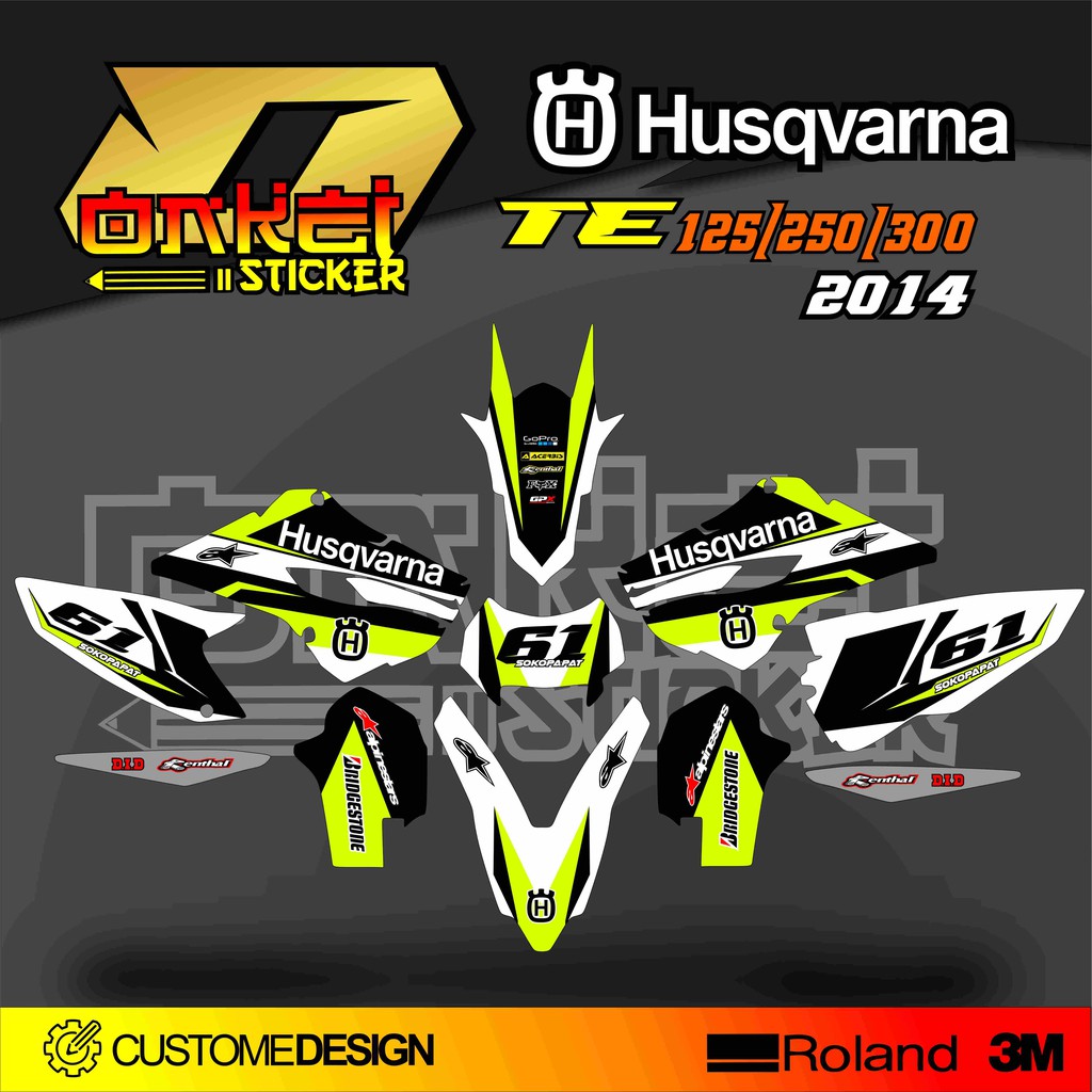 DECAL STICKER HUSQVARNA TE 125/250/300 GRF