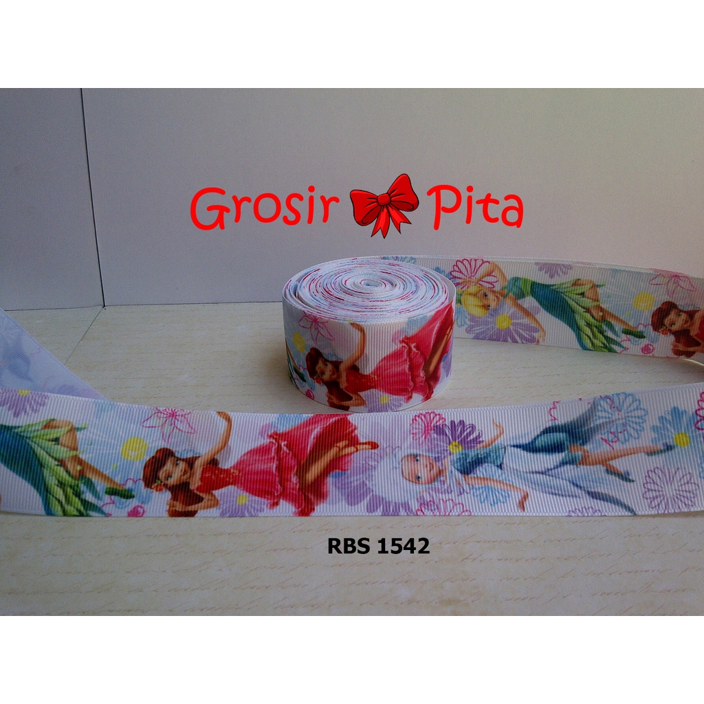 

(25 yard) Pita Grosgrain Motif Fairy RBS 1542 | Toko Bahan Craft | Grosir Pita