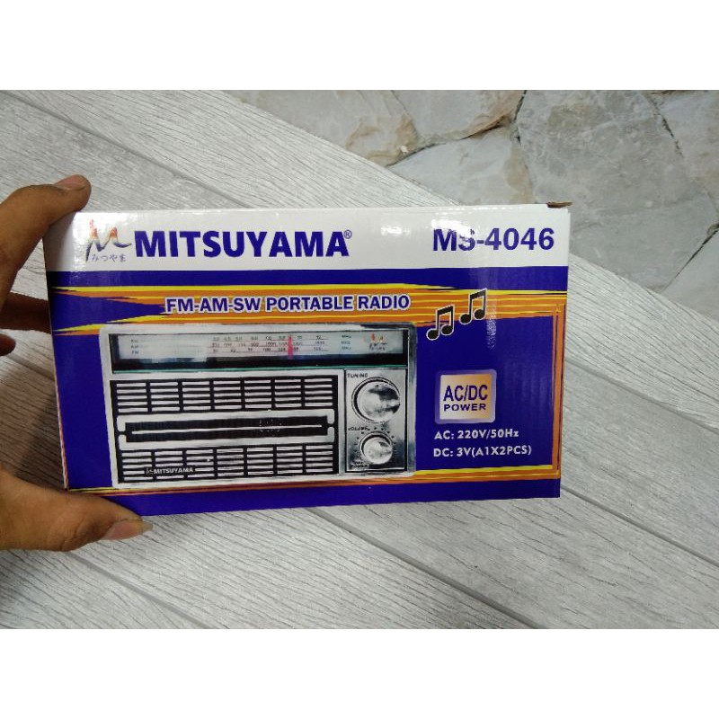 Radio Mitsuyama MS-4046 FM AM SW Portable Radio AC DC/ Radio Jadul Termurah