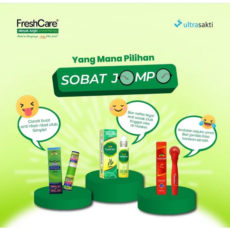 Freshcare Minyak Angin AromaTherapy Aroma Theraphy Roll On | Teens | Press &amp; Relax | Eucalyptus Patch