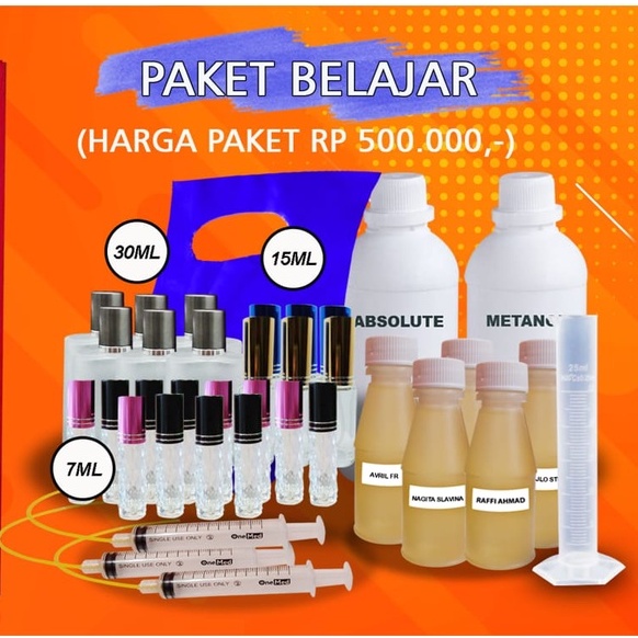 PAKET BELAJAR MERACIK PARFUM HEMAT HANYA 500K  AROMA BEBAS PILIH FREE BUKU PANDUAN CARA MERACIK PARFUM